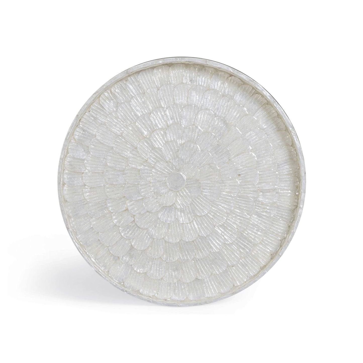 Coast - Seashell Round Side Table - Pearl White