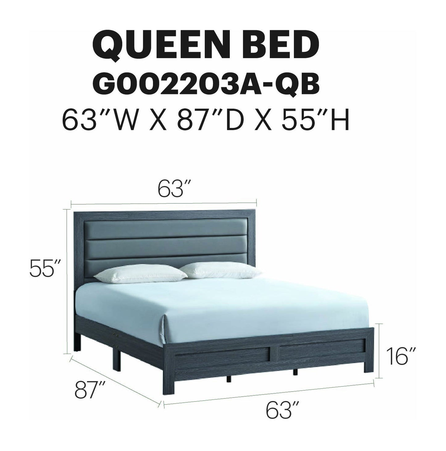 Glory Furniture - Plano - Upholstered Bed