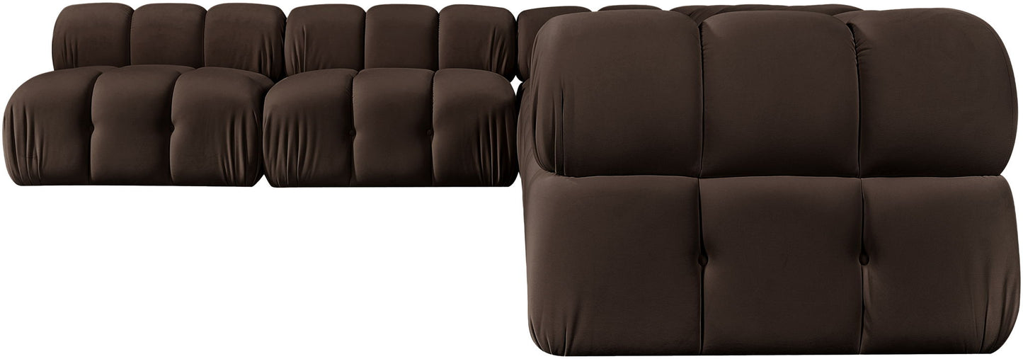 Orin - Velvet 6 Piece Modular L-Shaped Sectional