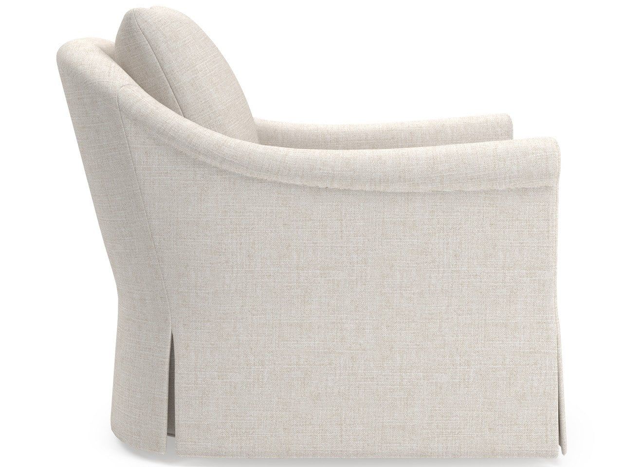 Rowan - Skirted Swivel Chair, Special Order - White