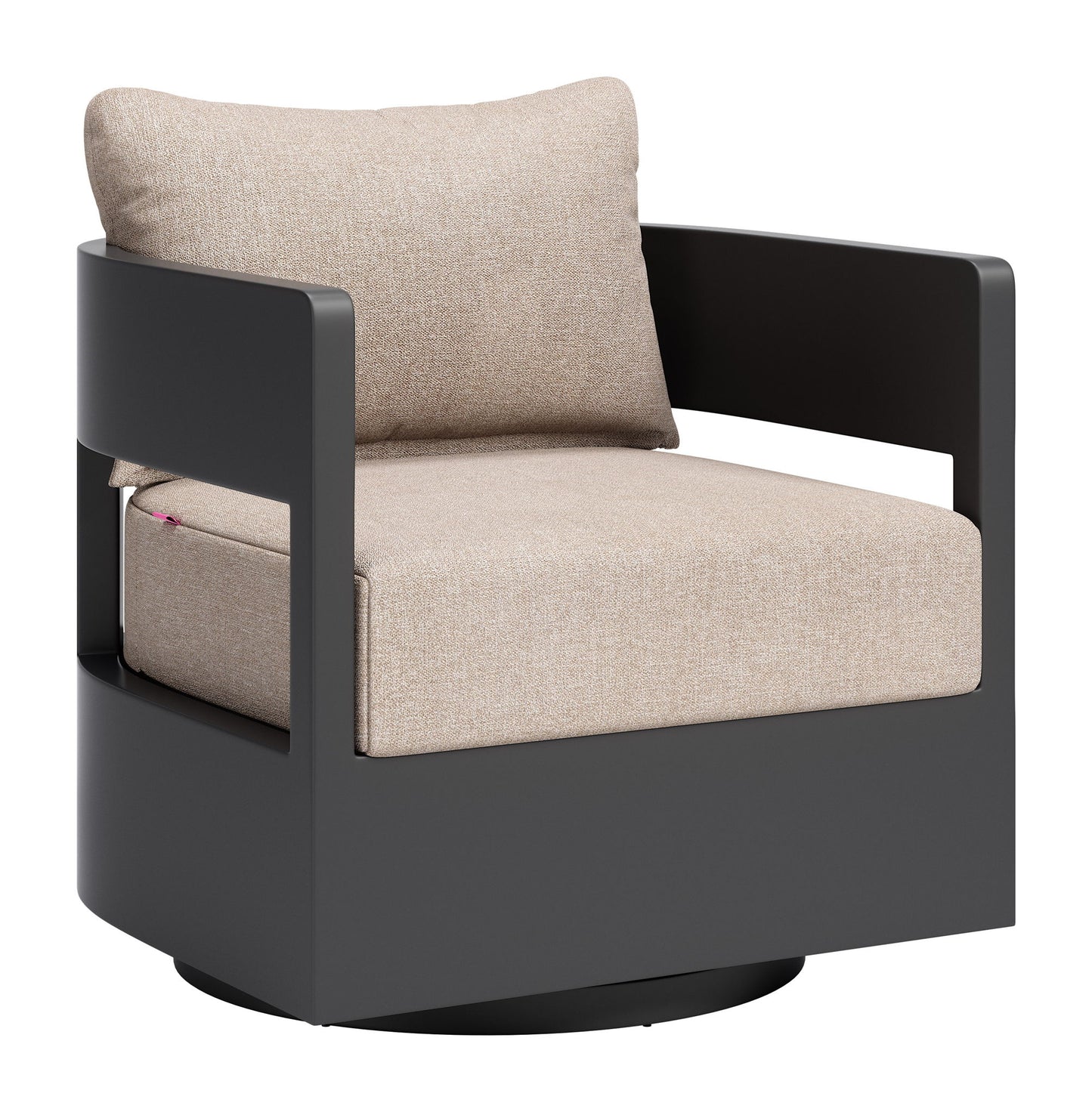 Foret - Swivel Chair - Beige / Black