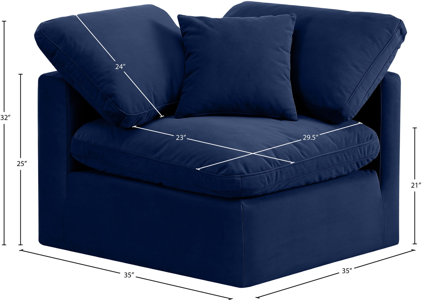 Indulge - Velvet Corner Chair