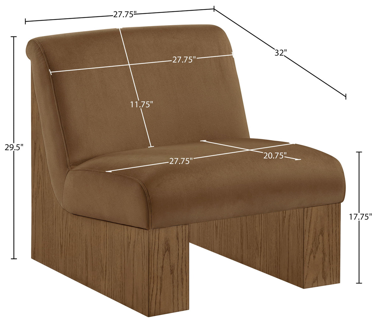 Vantage - Velvet Performance Fabric Upholstered Accent Chair