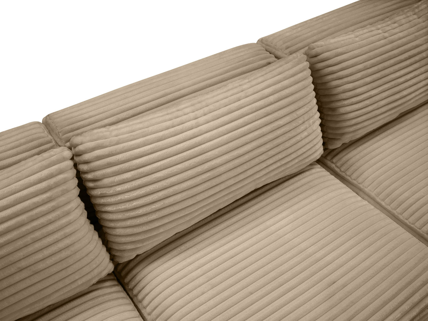Shaggy - Fabric 6 Piece Modular Sectional With 2 Ottomans