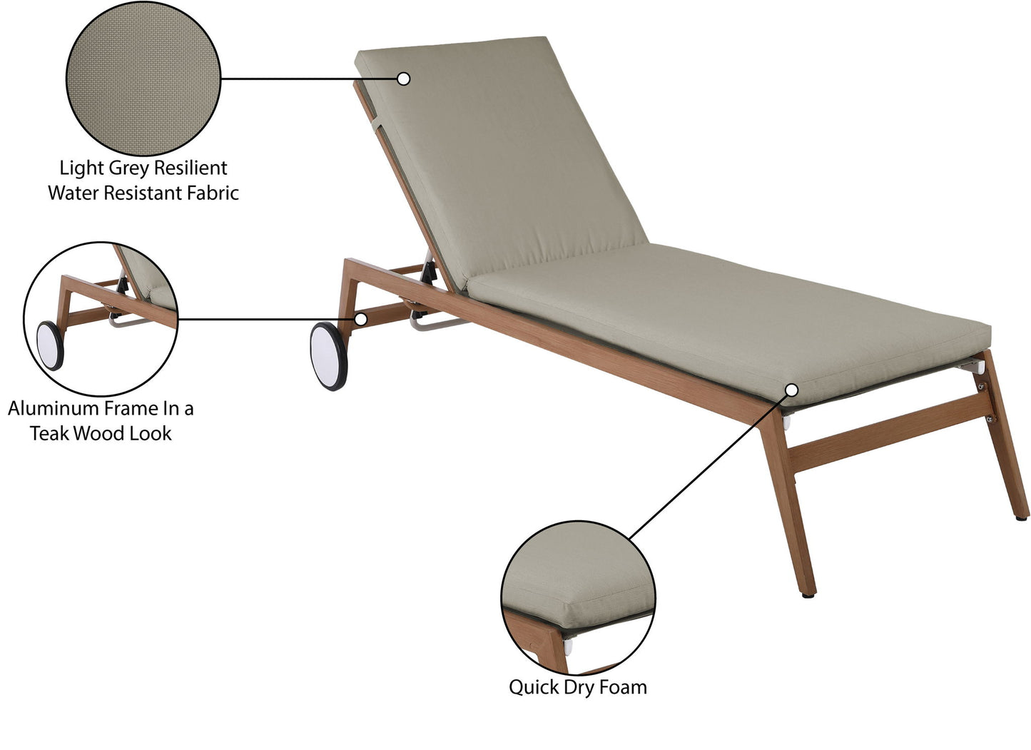 Maui - Water Resistant Outdoor Patio Lounger