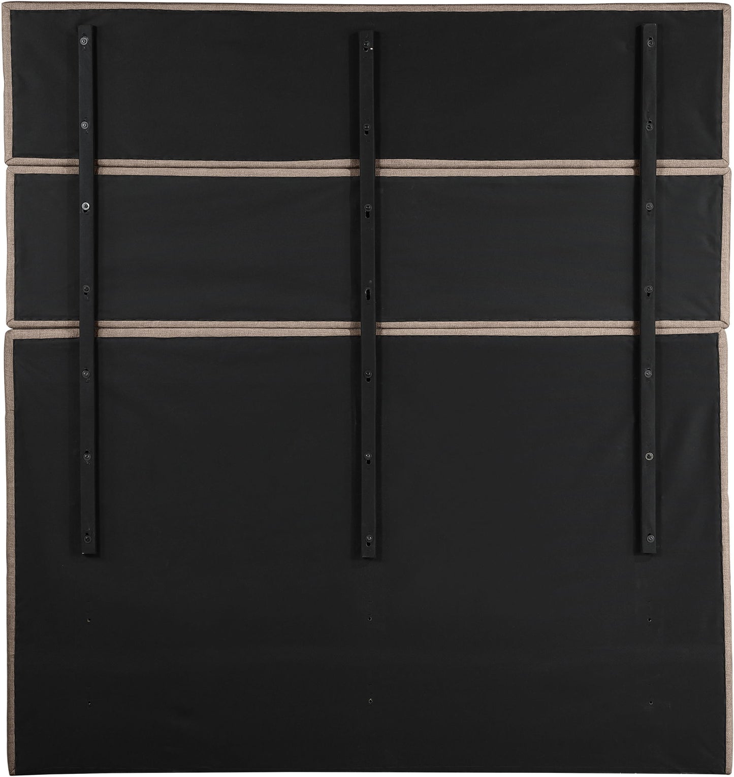 Adam - Linen Fabric Bed With 89" Headboard