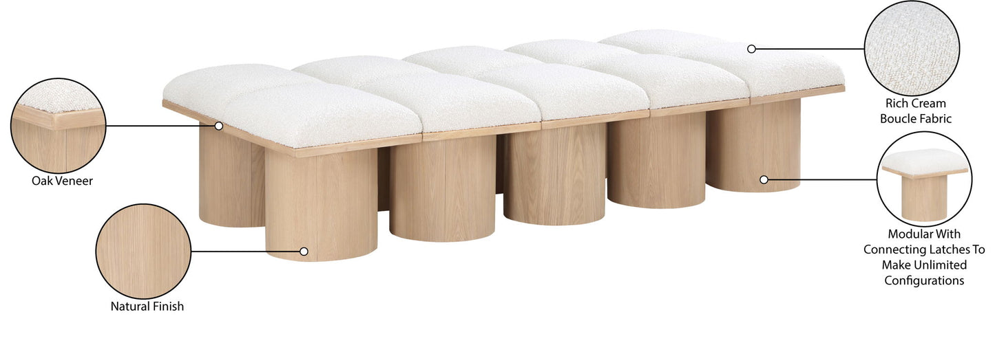 Pavilion - 10 Piece Modular Bench With Natural Base