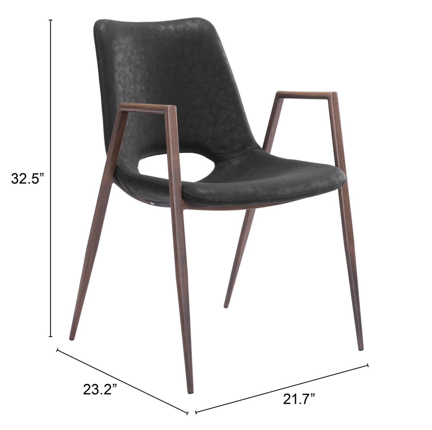 Desi - Dining Chair Walnut Legs (Set of 2)