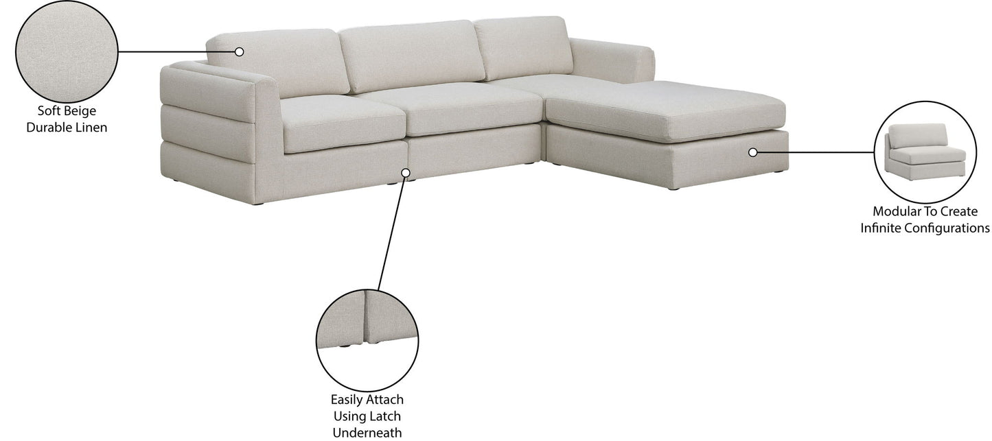 Beckham - 4 Piece Modular L-Sahped Sectional