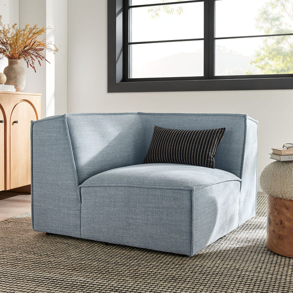 Restore Performance Fabric Upholstered Modular Corner Chair - Sky