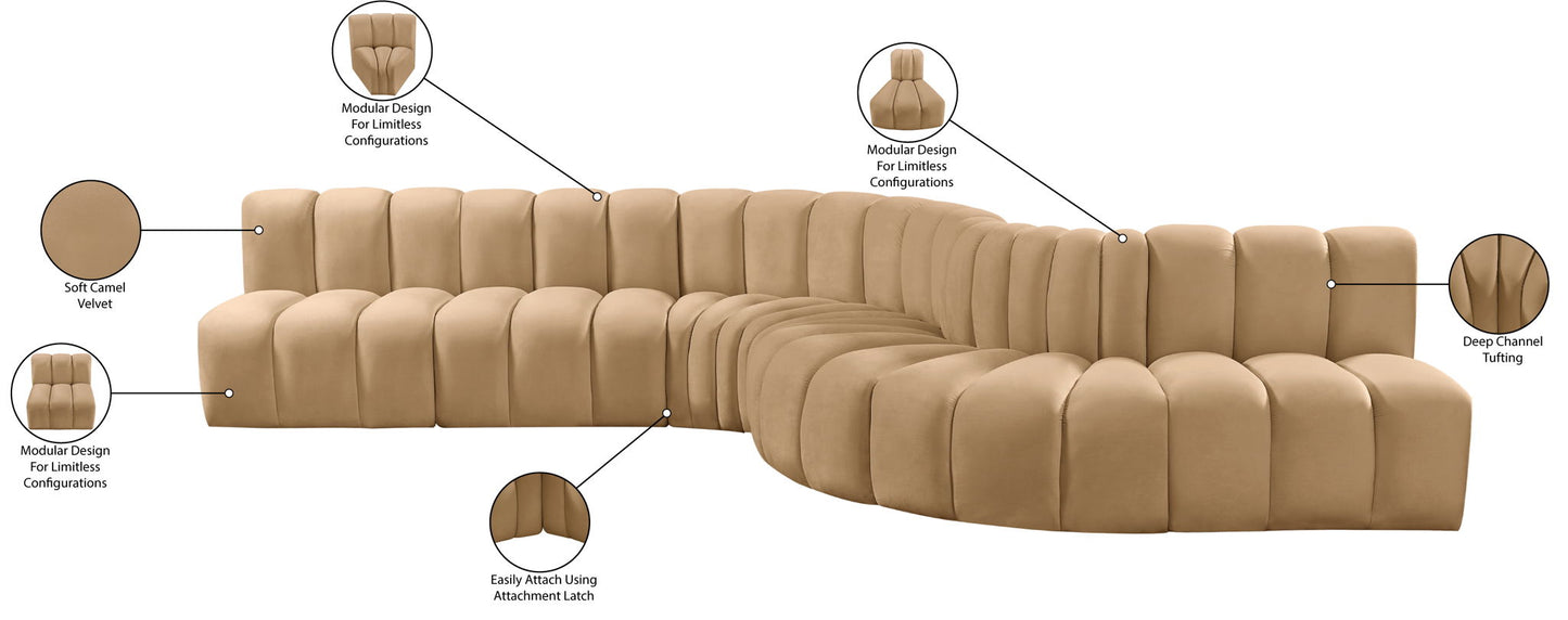 Arc - Velvet 7 Piece Modular Sofa