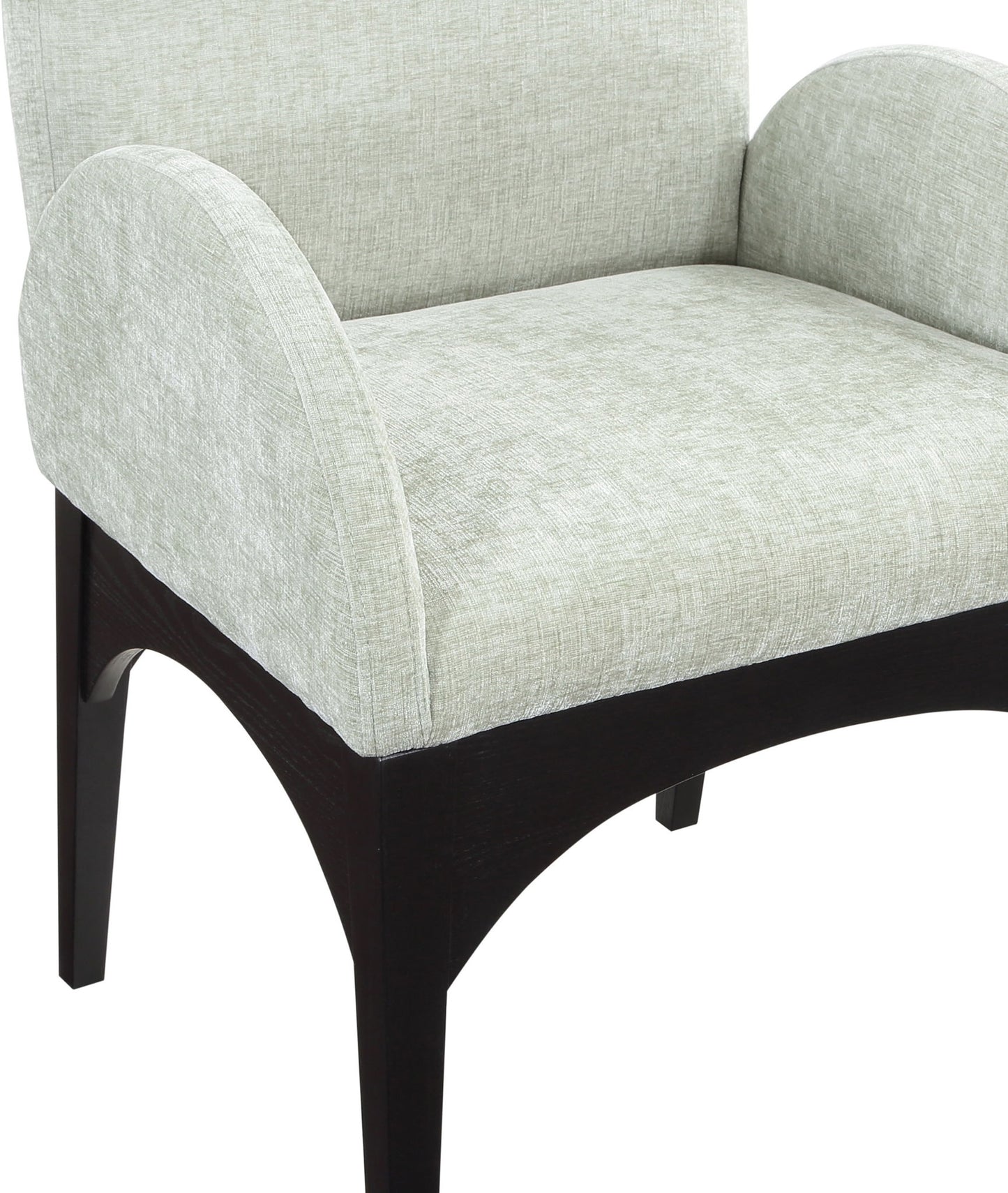 Waldorf - Chenille Dining Arm Chair With Black Legs