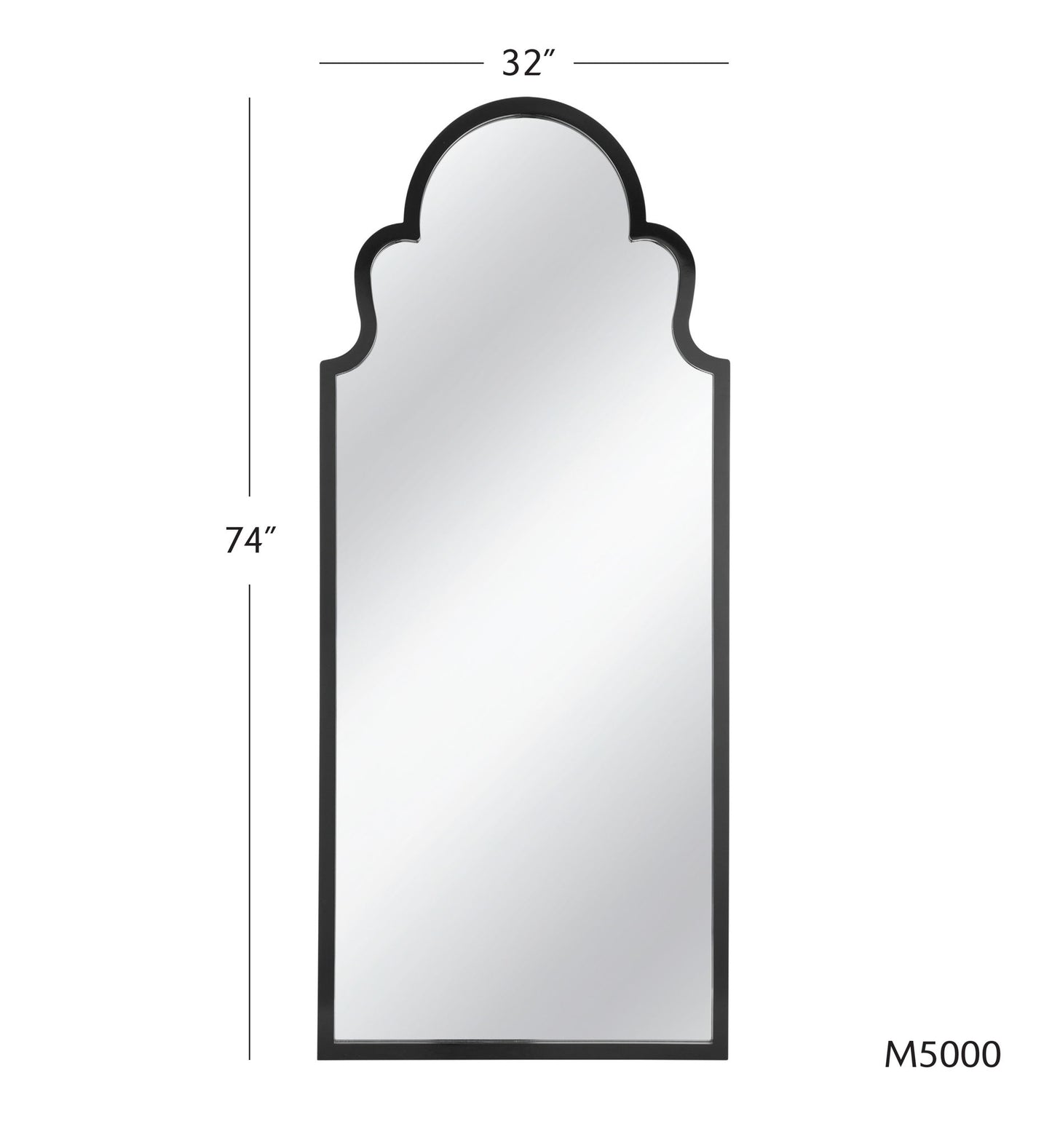 Elberta - Floor Mirror - Black