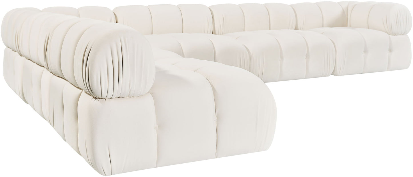 Orin - Velvet 6 Piece Modular L-Shaped Sectional