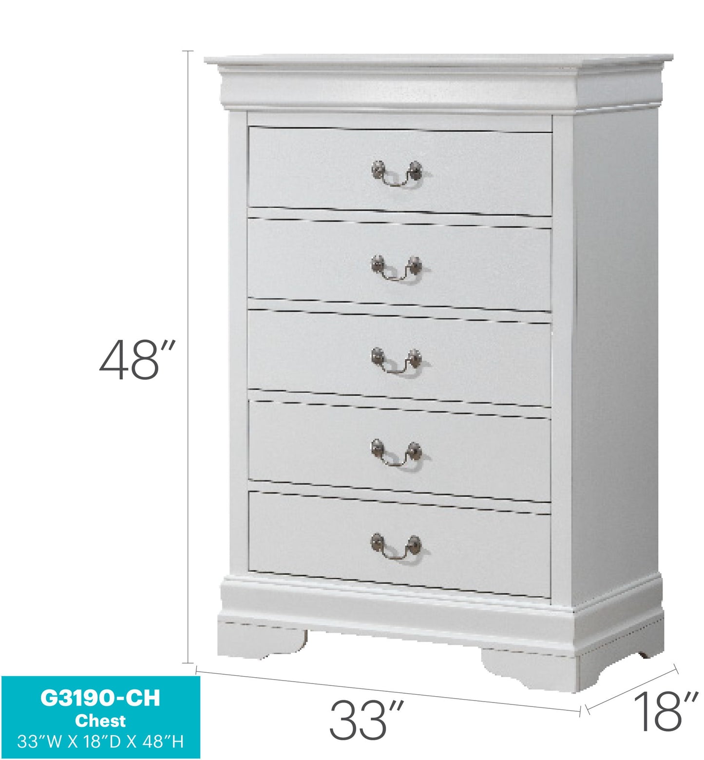 Glory Furniture - Louis Phillipe - Accent Chest