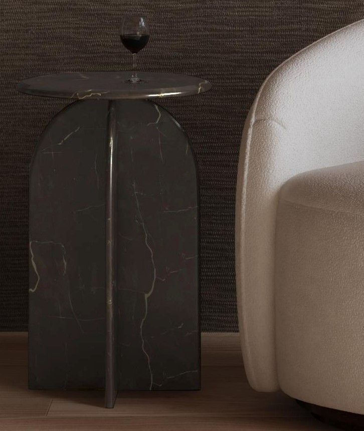 Abbey - Brown Accent Table - Dark Brown