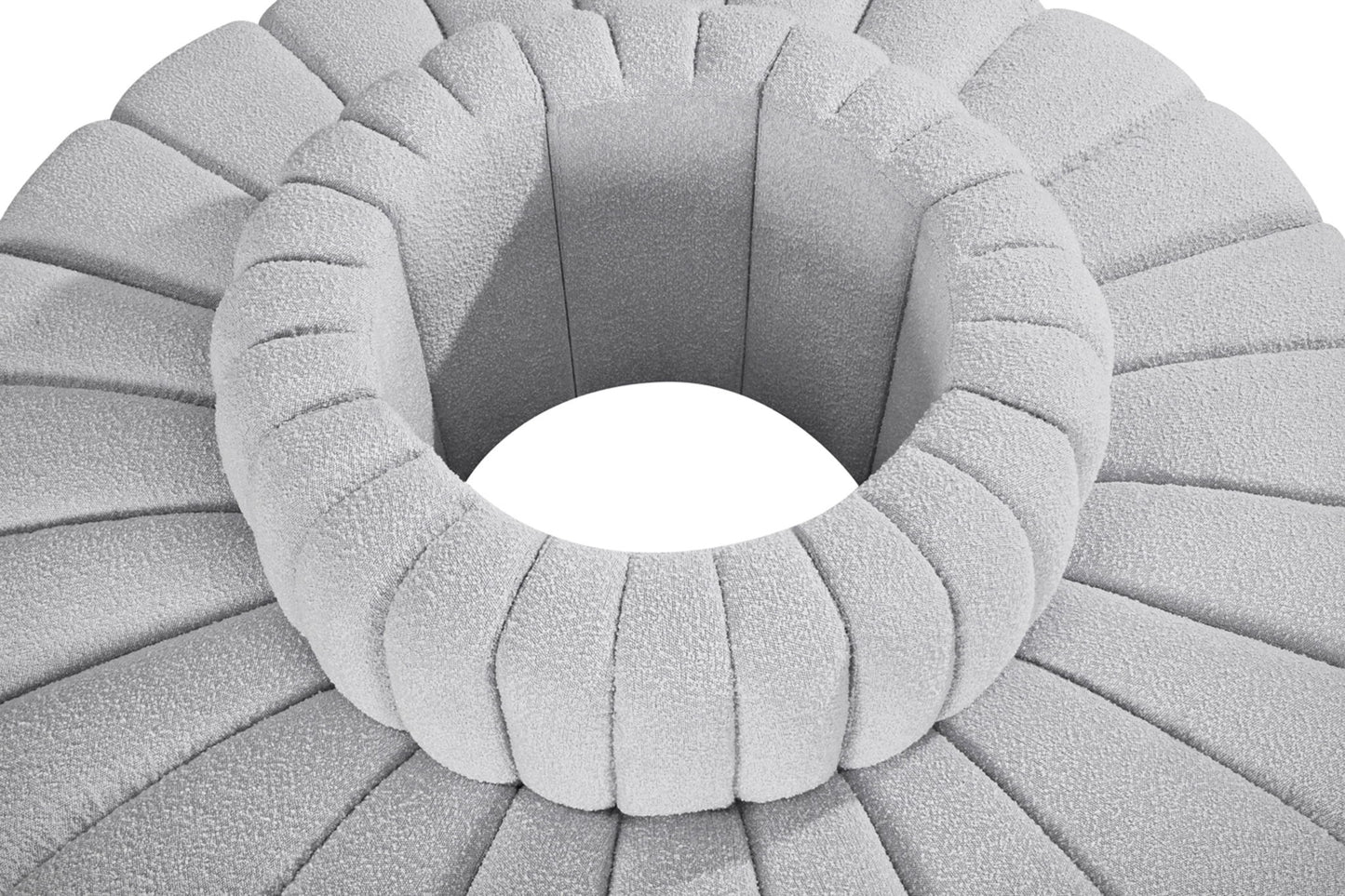 Arc - Boucle Fabric 8 Piece Round Modular Sofa