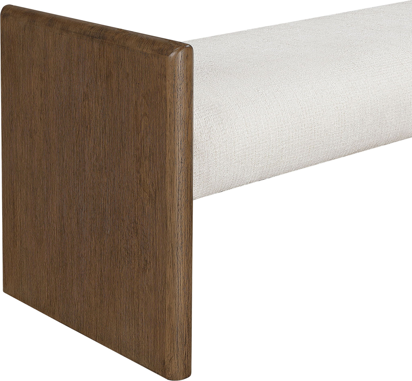 Hickory - Fabric Upholstered Bench - Brown Frame