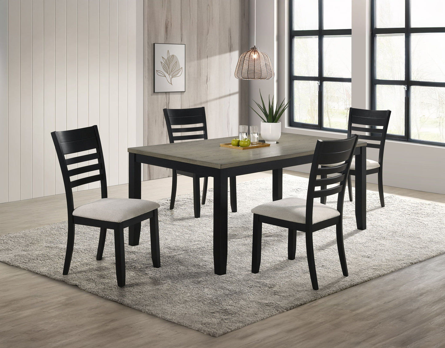 Folio - Dining Table - Light Brown / Black