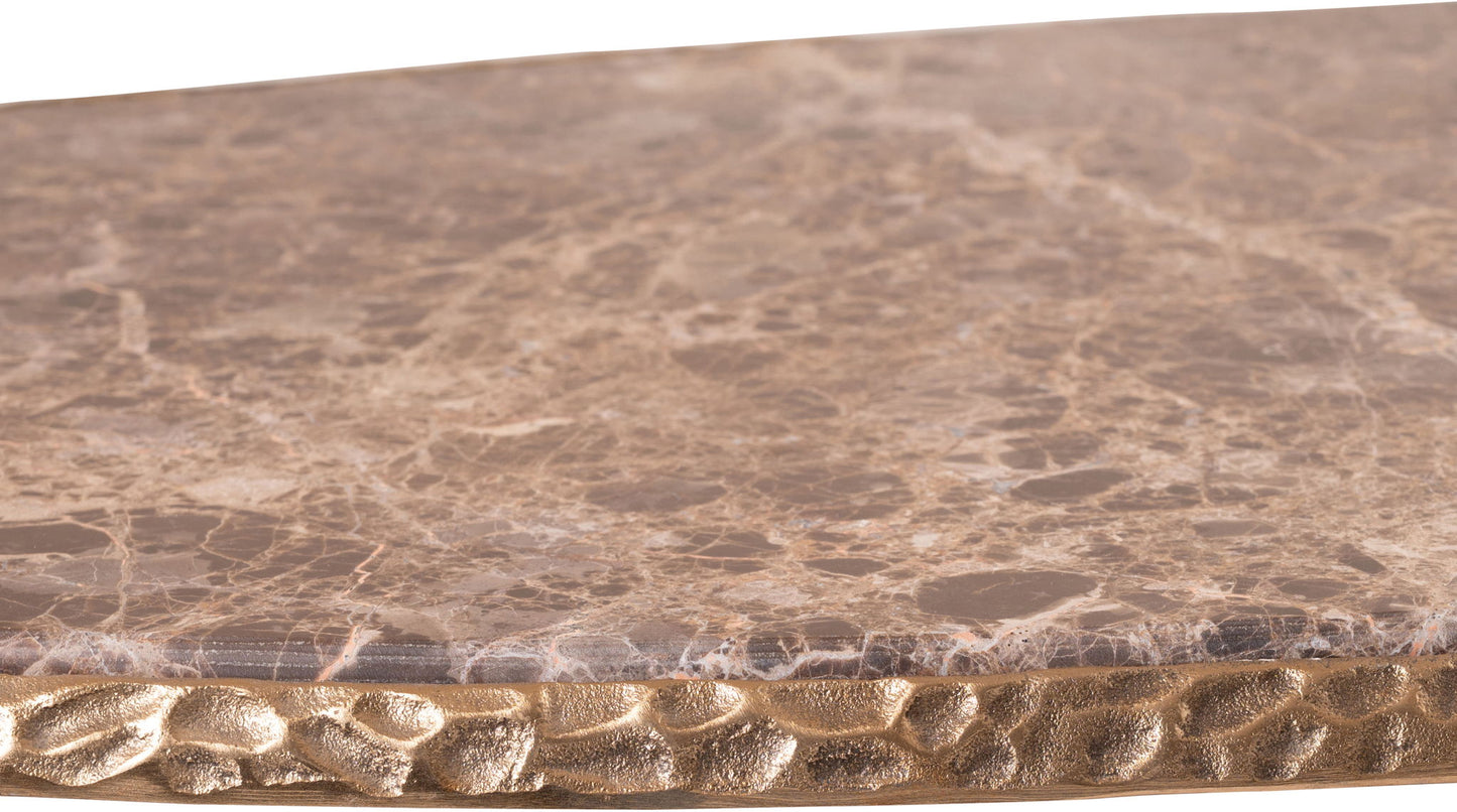 Gild - Aluminum Base And Genuine Marble Top Table
