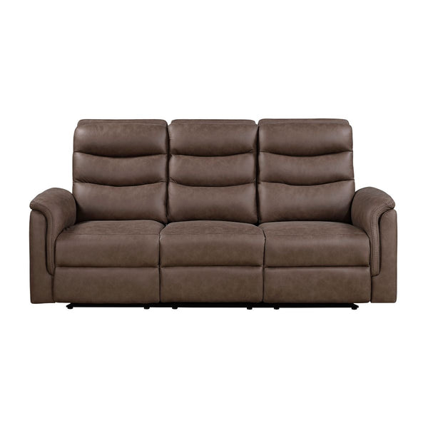 Metric Double Reclining Sofa with Drop-down Cup Holders