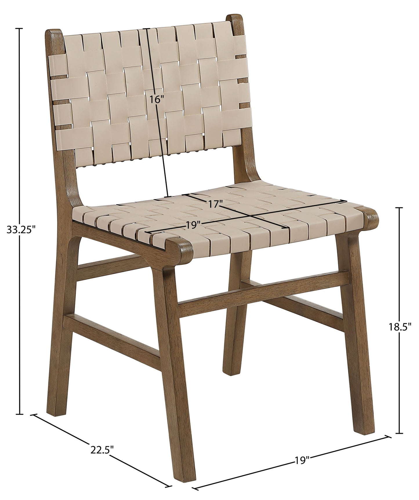 Entwine - Vegan Leather Upholstered Dining Chair - Painted Brown