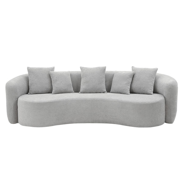 Barasa - Oversize Sofa With 5 Pillows - Gray