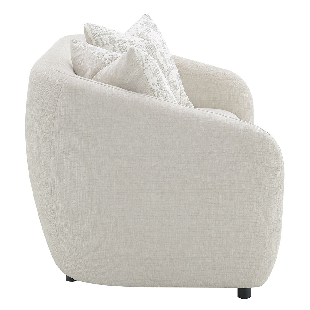 Etienne - Loveseat With 2 Pillows - Beige Linen