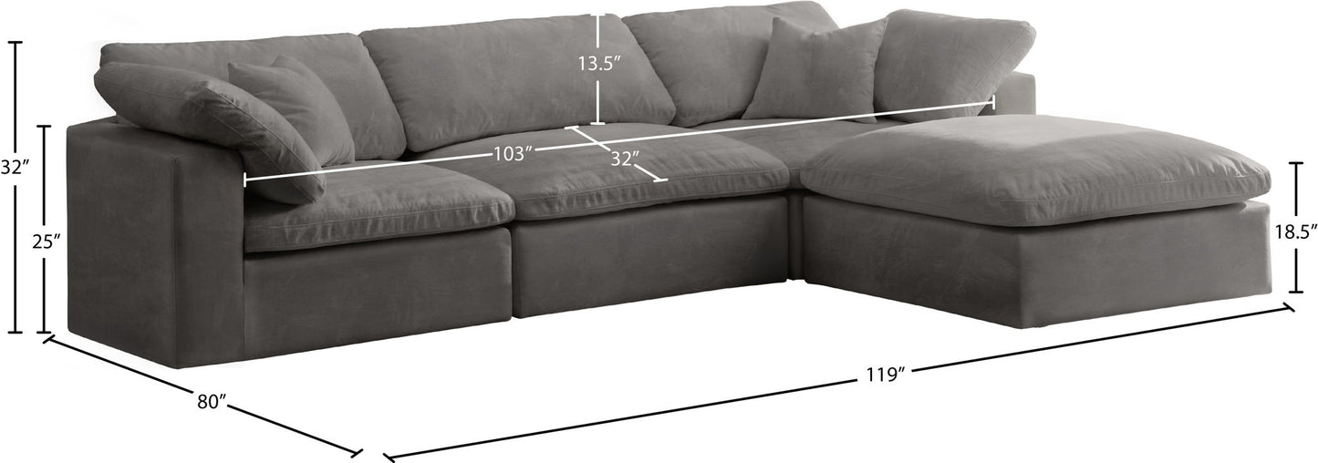 Cozy - 4 Piece Modular Sectional With Chaise
