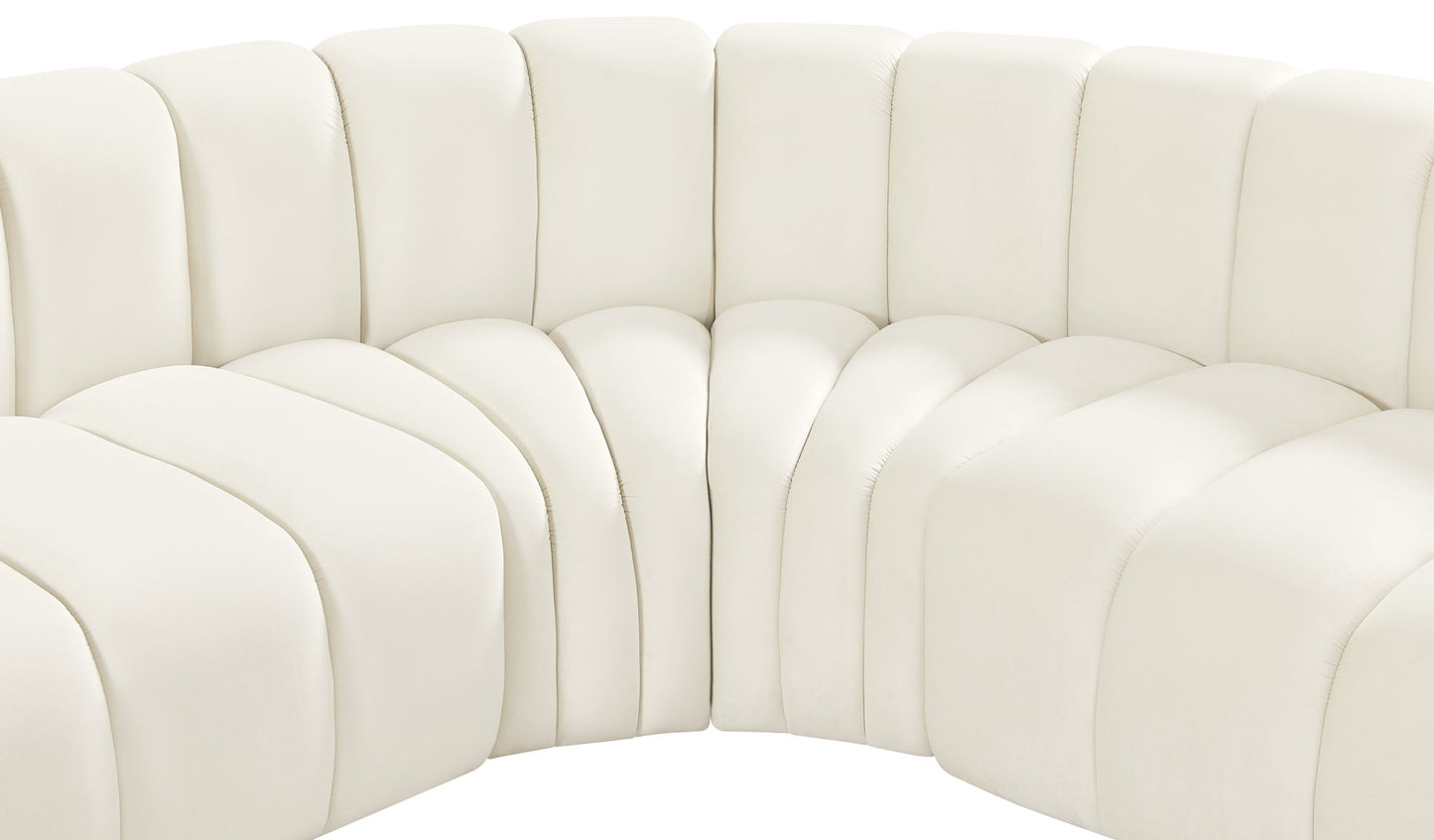 Arc - Velvet 6 Piece Curved Modular Sofa