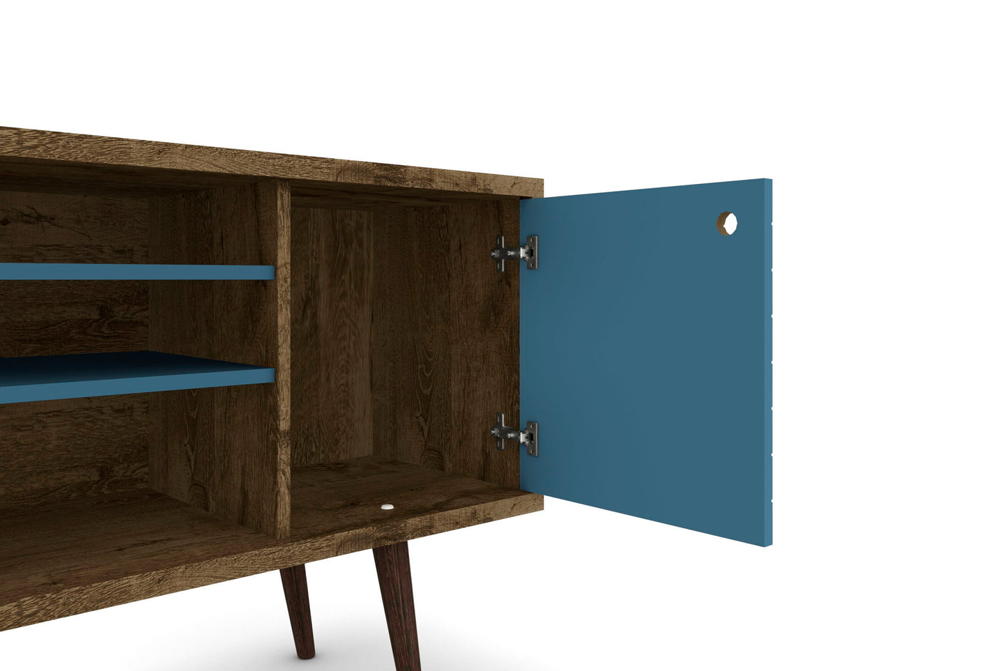 Manhattan Liberty - 53" TV Stand With Rustic Brown Frame