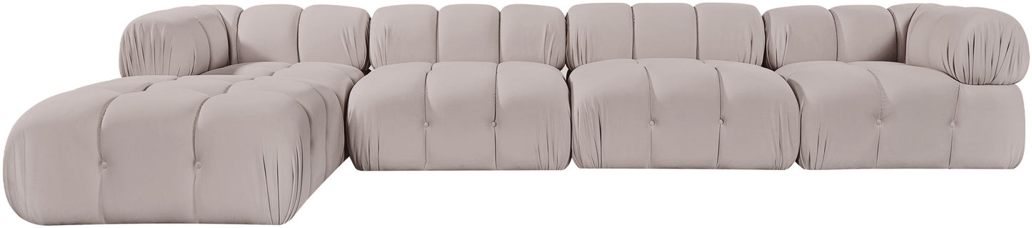 Orin - Fabric Velvet 5 Piece Modular Sectional