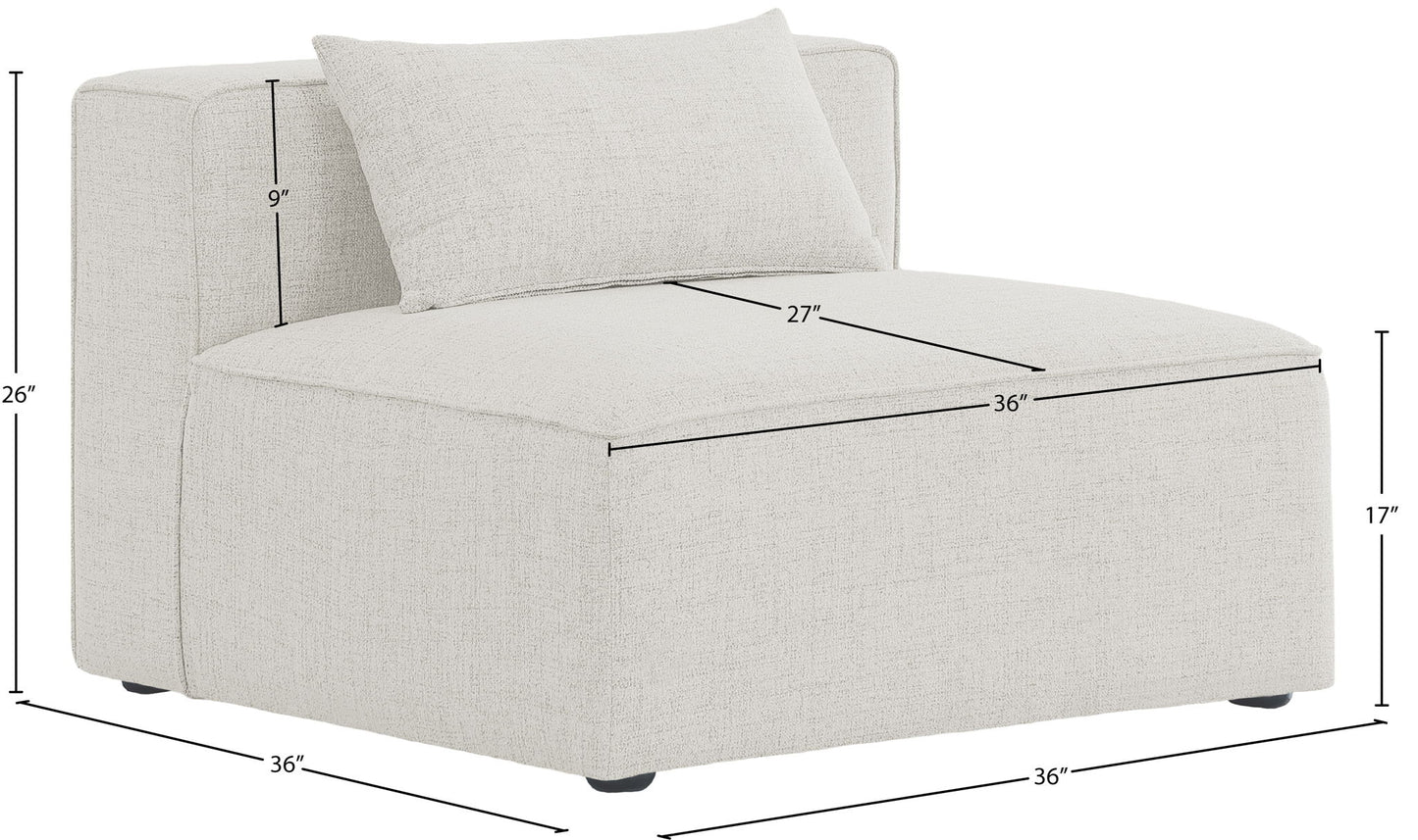 Cube - Linen Armless Chair