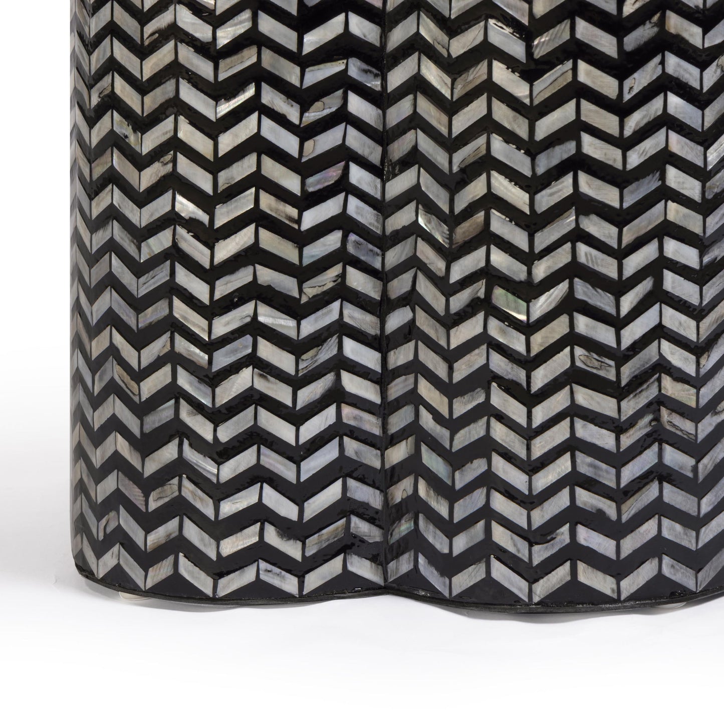 Mother Of Pearl Shell Side Table - Truffle