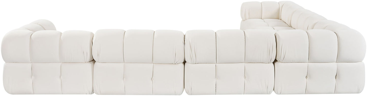 Orin - L-Shaped Velvet 6 Piece Modular Sectional