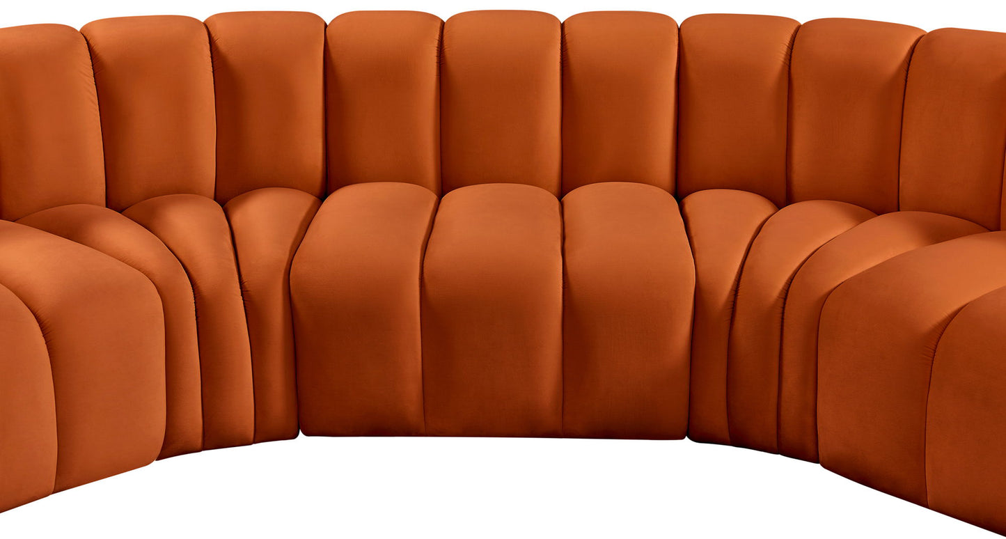 Arc - Velvet 8 Piece Curved Modular Sofa