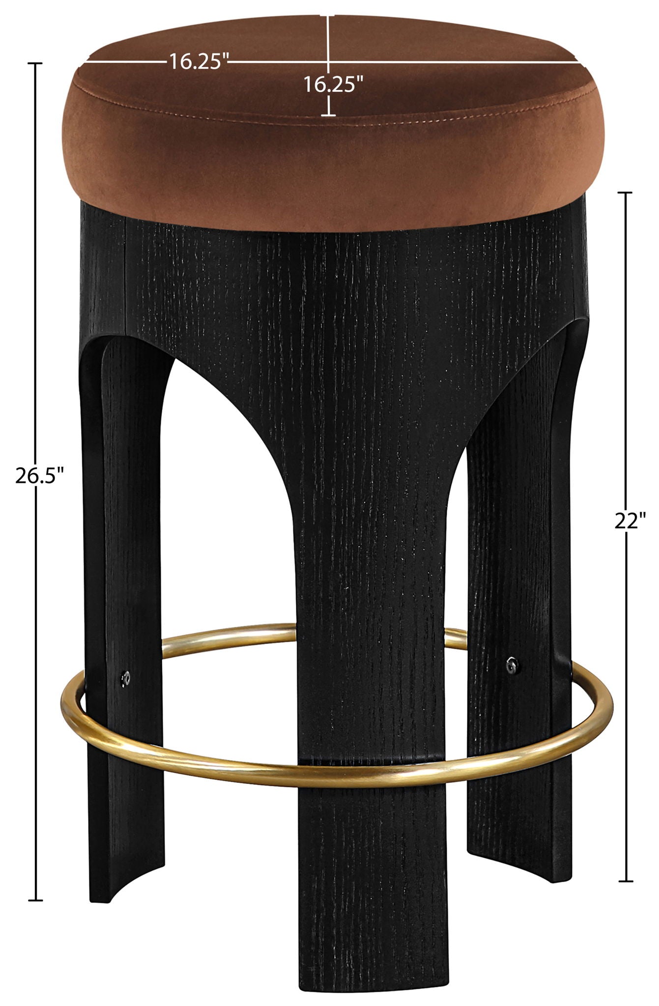 Bocceli - Counter Stool - Black Base