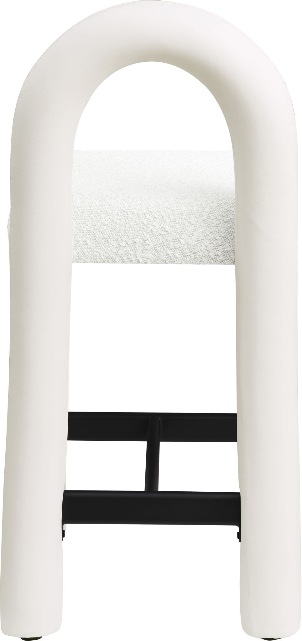 Amari - Vegan Leather and Boucle Fabric Stool
