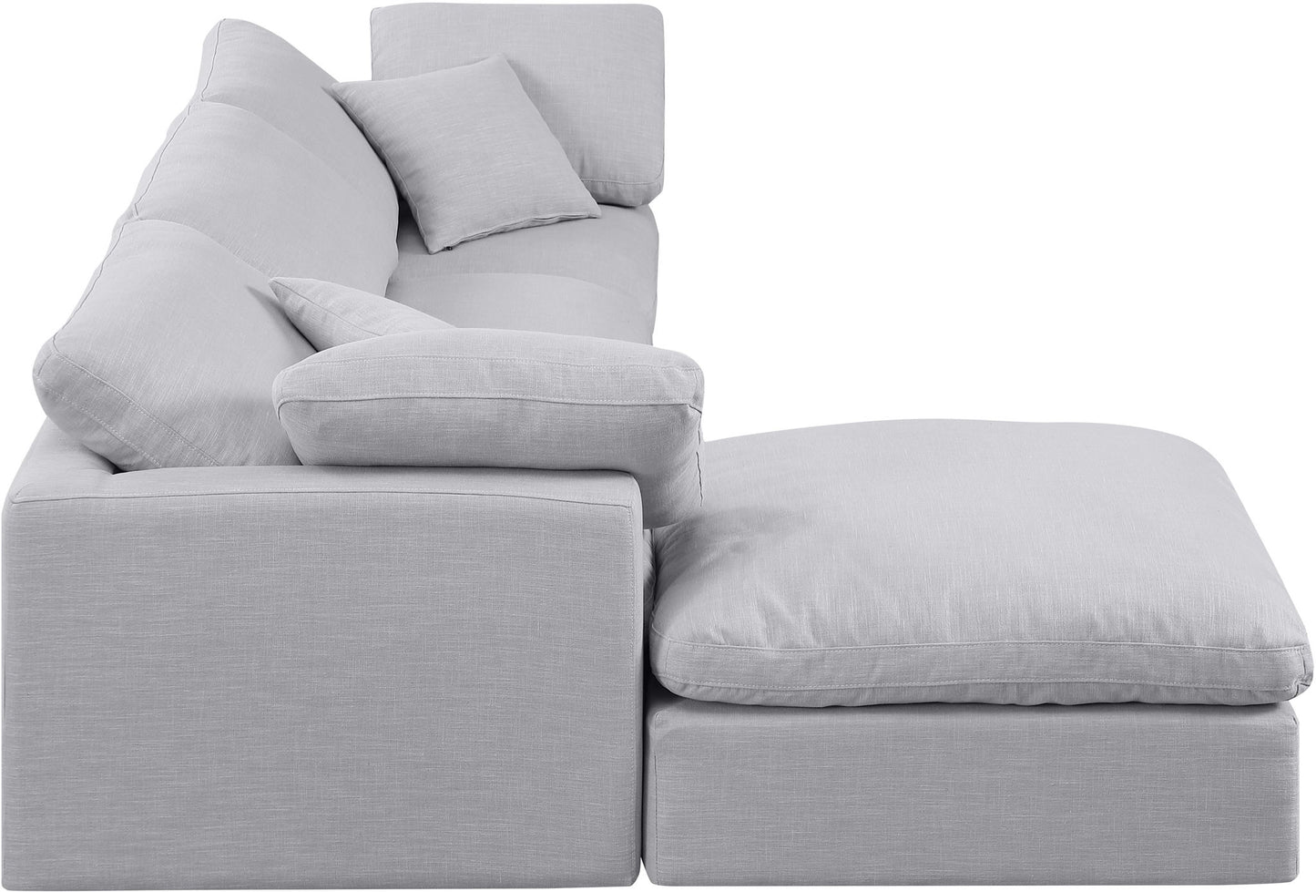 Indulge - Linen 4 Piece Modular Sectional With Chaise