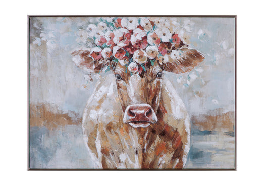 Southern Belle Framed Canvas - Gray