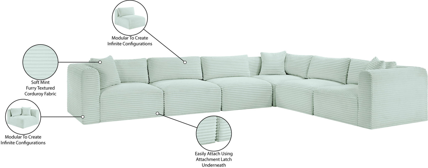 Shaggy - 6 Piece Modular Corner Sectional