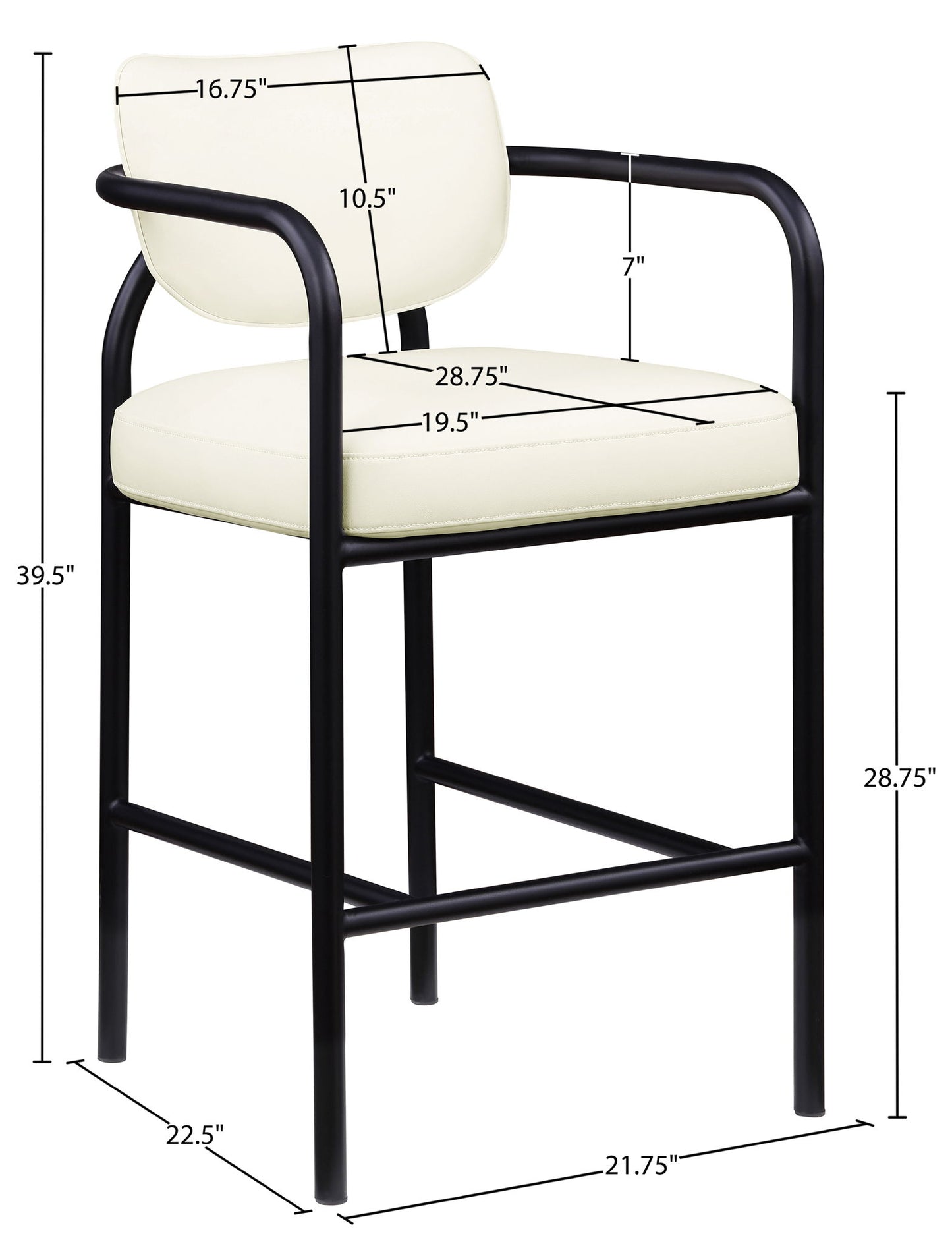 Serava - Vegan Leather Upholstered Bar Stool