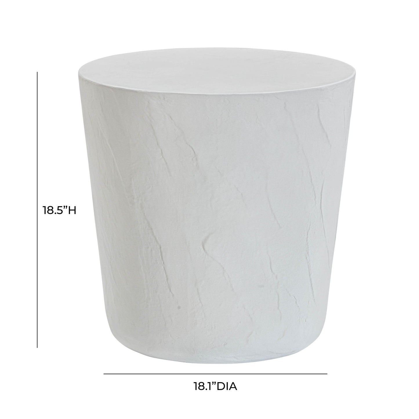 Margot - Faux Plaster Indoor / Outdoor Concrete Stool - Light Gray