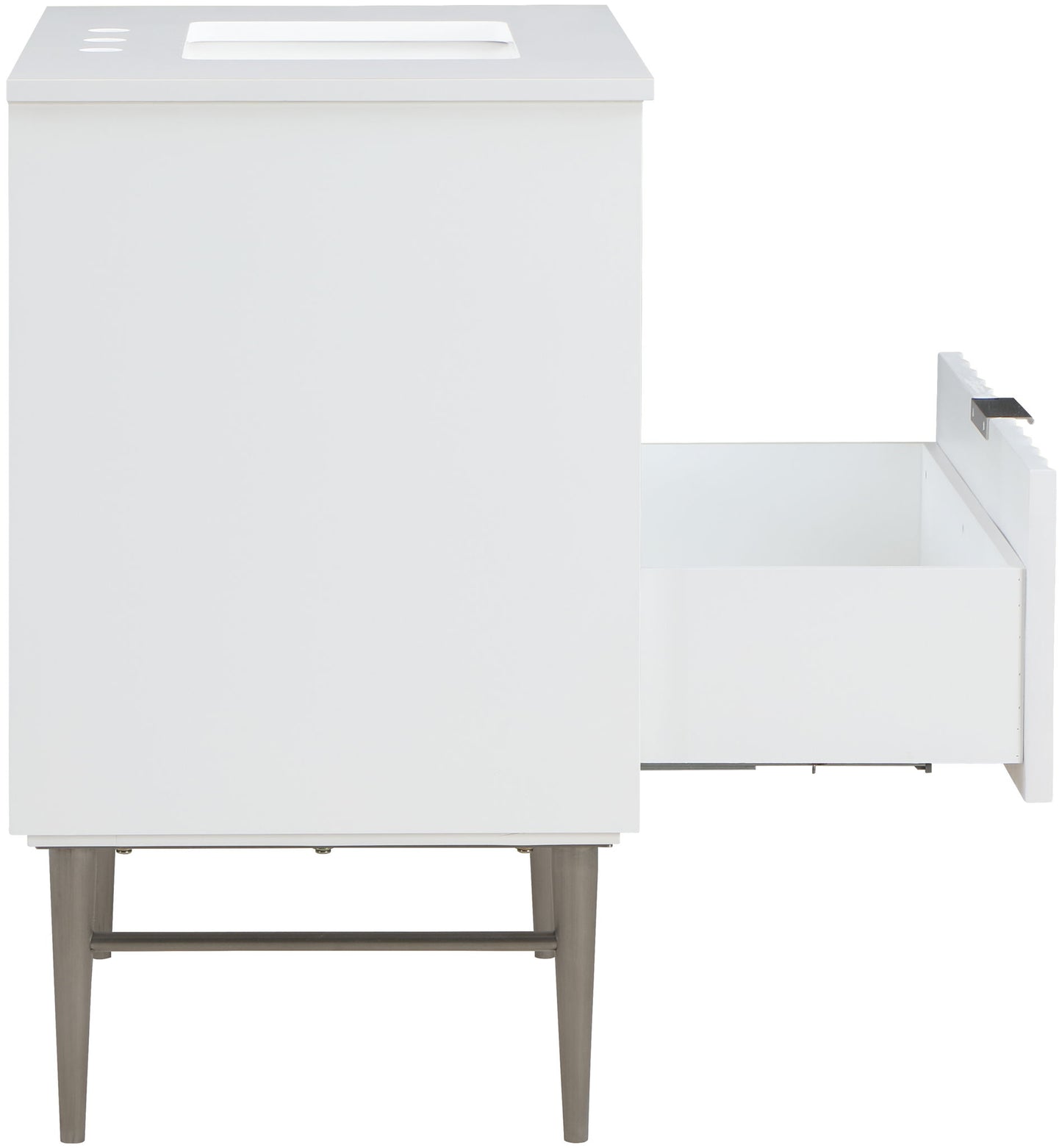 Modernist - Bathroom Vanity With Chrome Legs