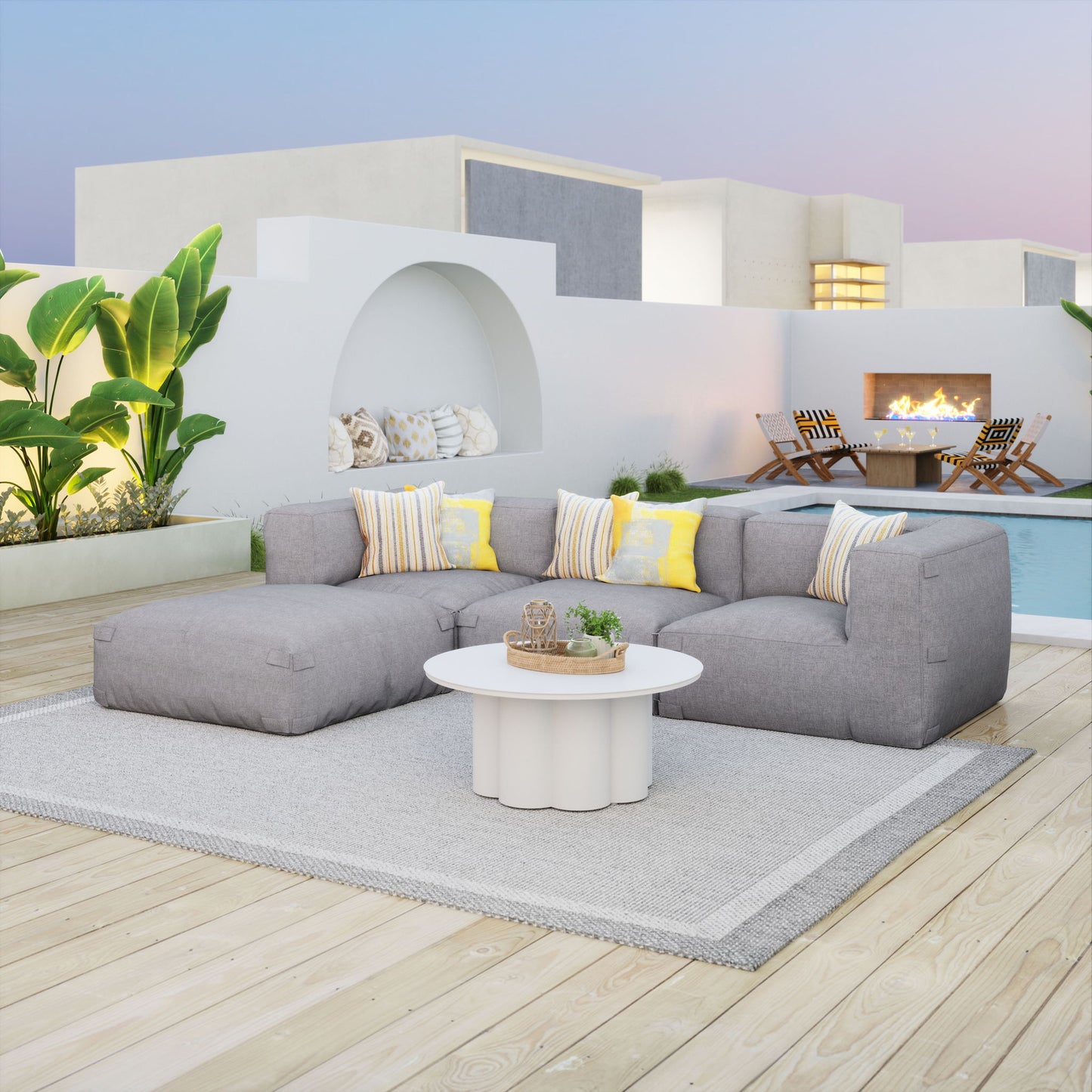Palmier - Outdoor Coffee Table - White
