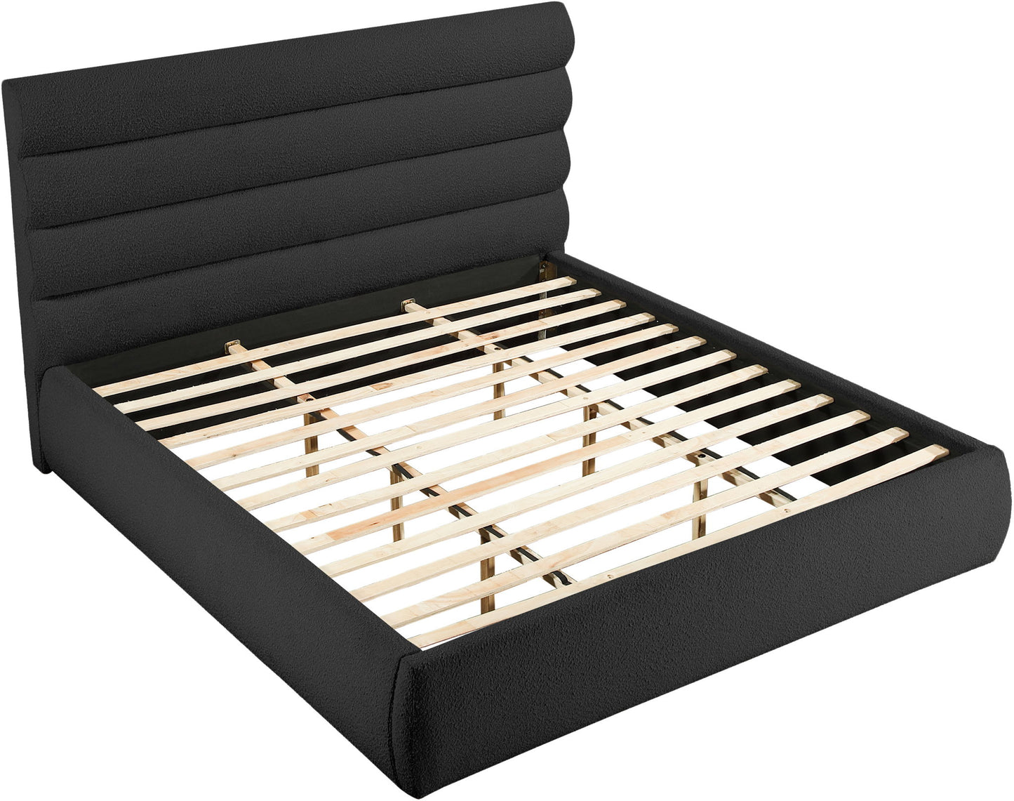 Adam - Boucle Fabric Bed With 52" Headboard