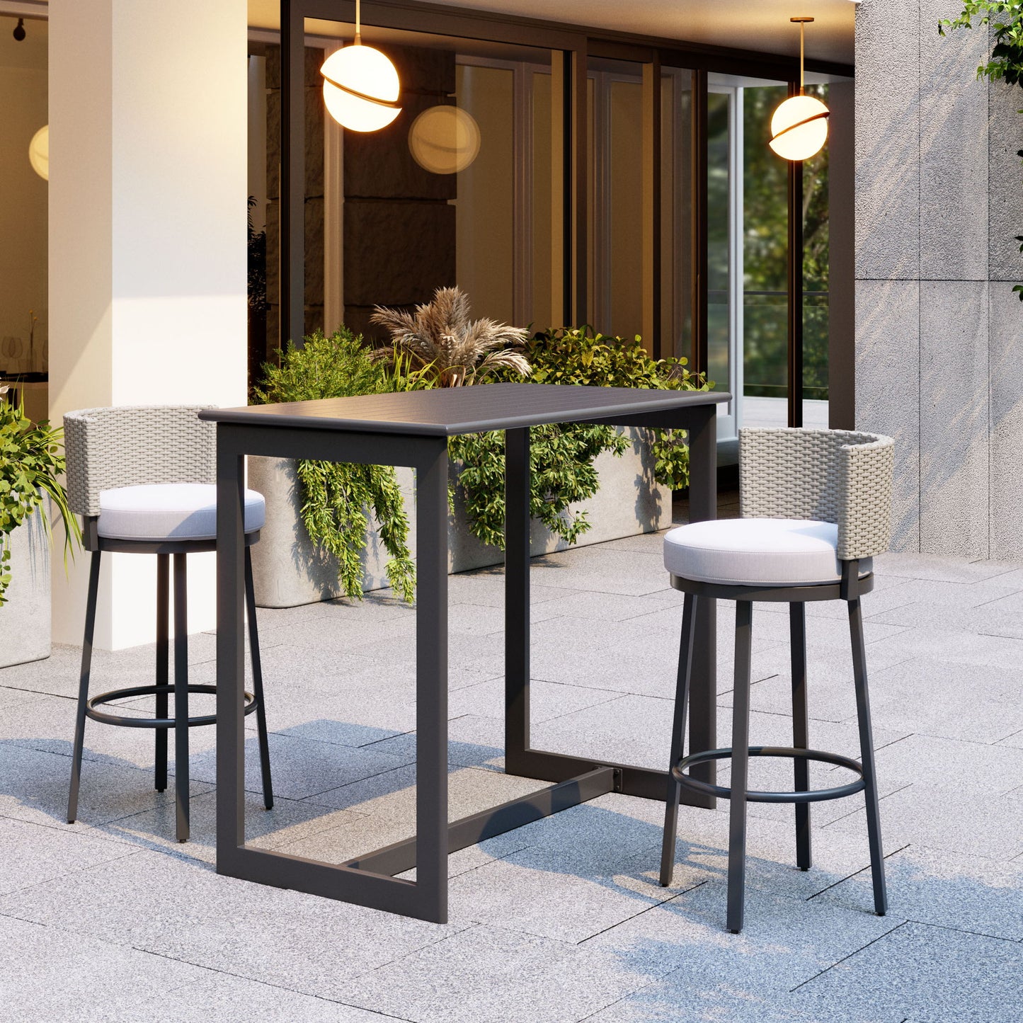 Midnight Wave - Bar Table - Black