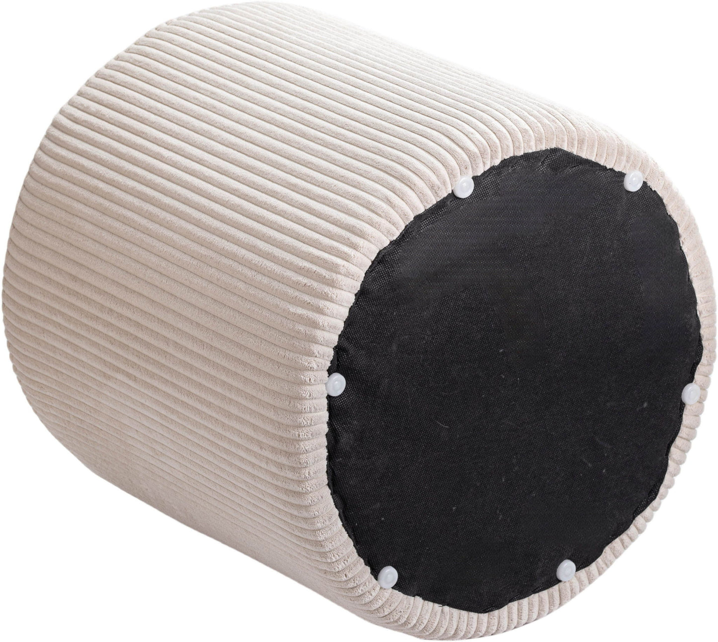 Roy - Round Microsuede Ottoman / Stool