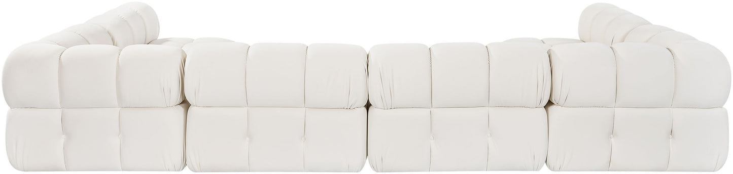 Orin - U-Shaped Velvet 6 Piece Modular Sectional