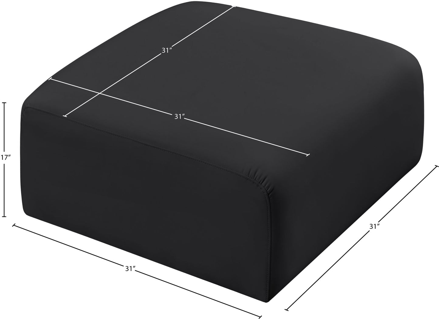 Arc - Faux Leather Ottoman